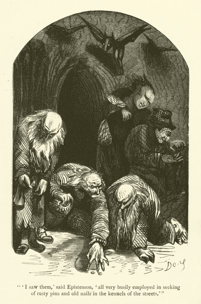 Illustratie voor de werken van Rabelais door Gustave after Dore
